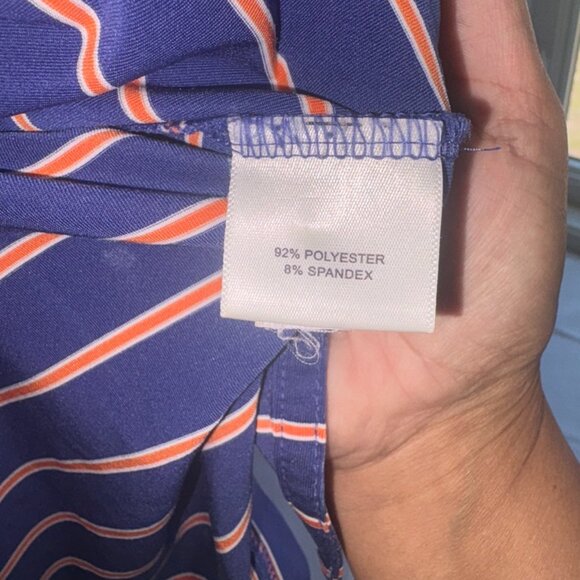 Peter Millar Summer Comfort Torrey Pines Golf Polo Orange Purple Clemson L - Picture 6 of 9